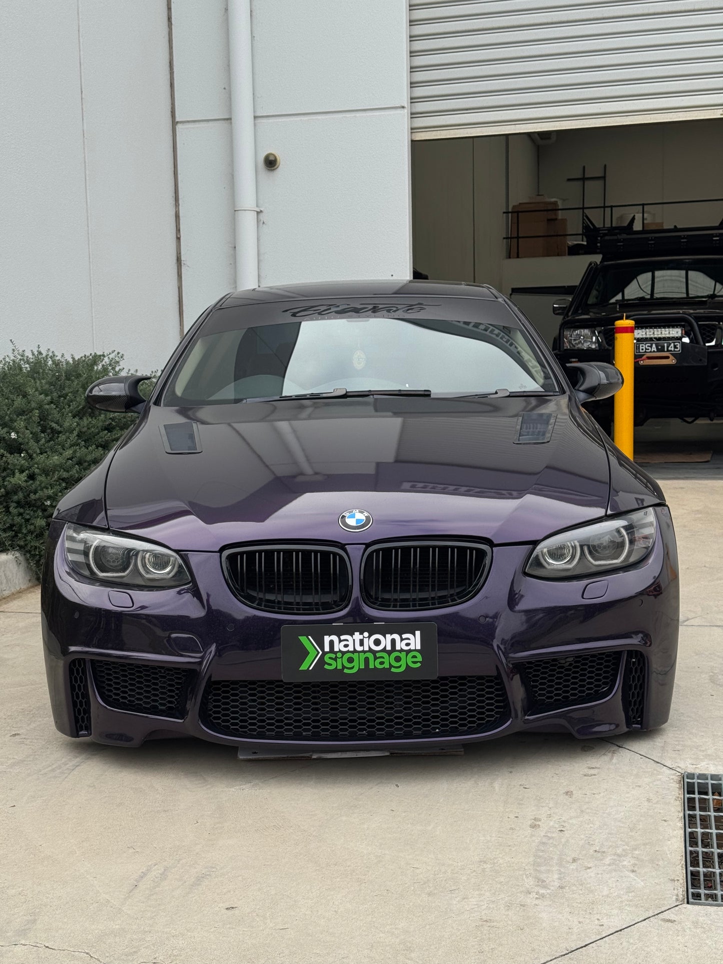 Custom Vanity Plate with Electric Vacuum Suction Mounting System